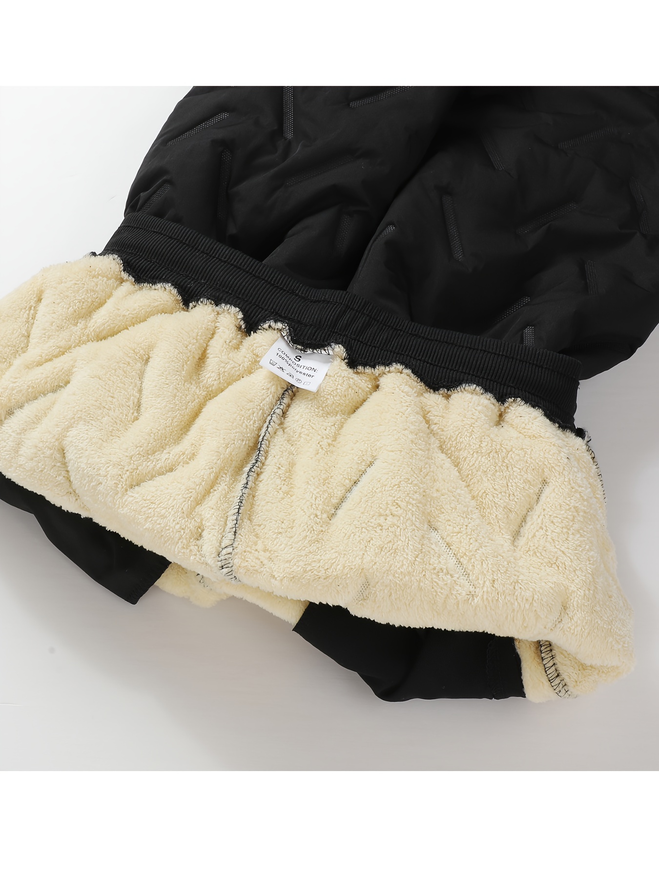 Women's Thermal Insulated Full-Length Winter Pants - Heavy-Duty Thermal Trousers with Elastic Drawstring Waist & Zippered Pockets, Beige/Black/Colors, Machine Washable for, Everyday & Formal Wear - Cold Weather Pants for Home, Work, Travel - Non-Stretchy Winter Pants with Windproof Design, Ribbed Texture, and Cuffed Ankle for Added Warmth, Ideal for Autumn and Winter Casual Outings, Gear, Durable Fabric