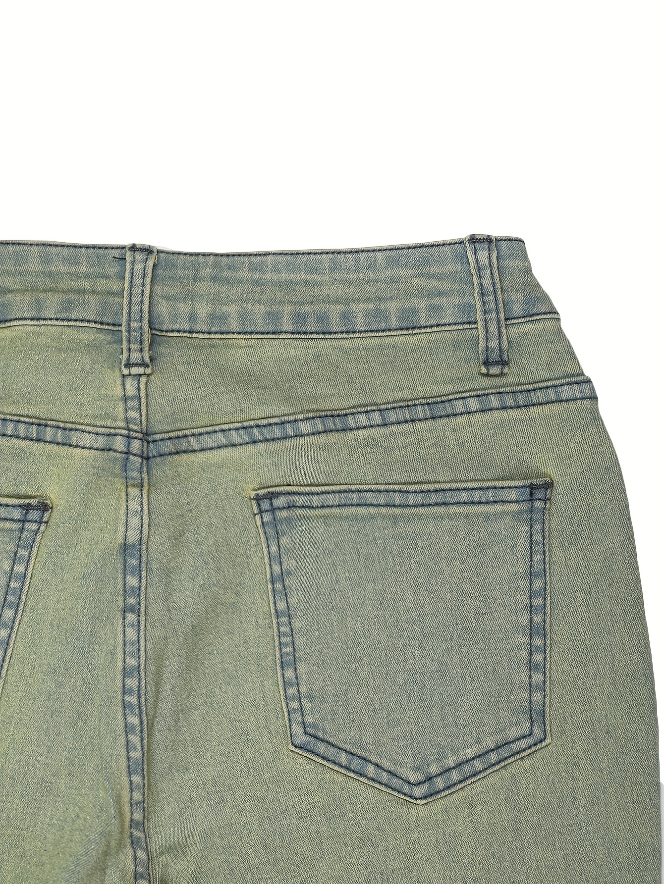 High-Waisted Stretch Jeans for Women with a Bootcut Design, Available in Solid Colors, Perfect for Casual And Versatile Wear. - Image 10