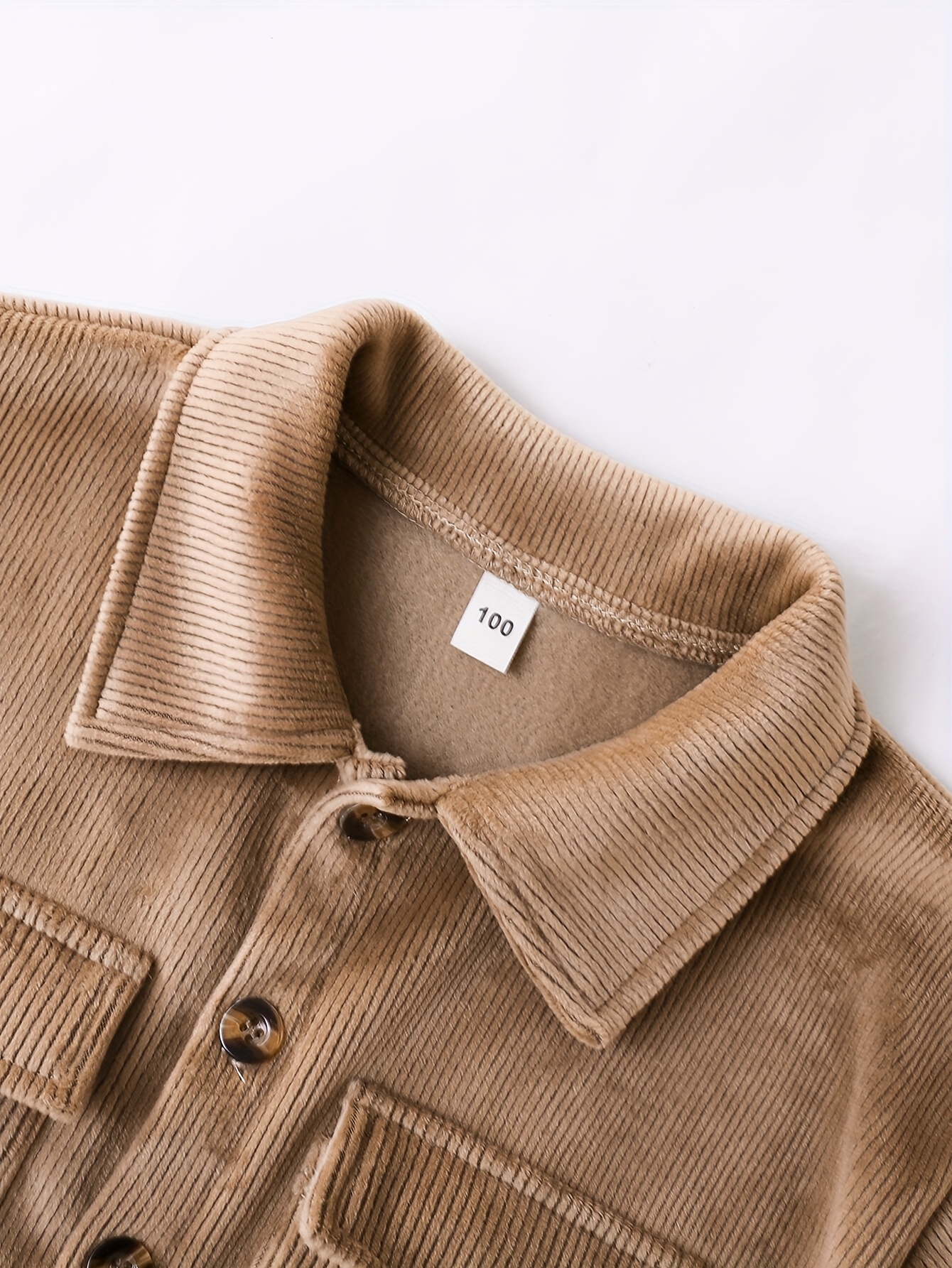 2pcs Boys' Autumn/Winter Fleece-Lined Jacket and Pants Set, Classic Solid Color with Pockets, Durable 100% Polyester Knit Fabric for Outdoor Activities & Casual Attire - Perfect Gift for Kids, Perfect for Outdoor - Image 3