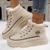 Women's New Winter Thick-Soled Fleece-Lined Warm Height-Increasing Casual Running Shoes and Ankle Boots