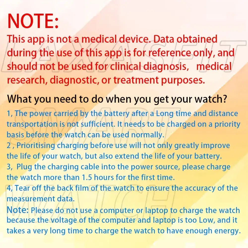 LAXASFIT Smart Watch for Men & Women - IP68 Waterproof, 4.7cm Full Touch Display, Wireless Calls, Music Control, Camera Remote, Alarm Clock, Stopwatch, Weather Reminder, Pedometer, Calorie Tracker, Distance Tracking, USB Rechargeable