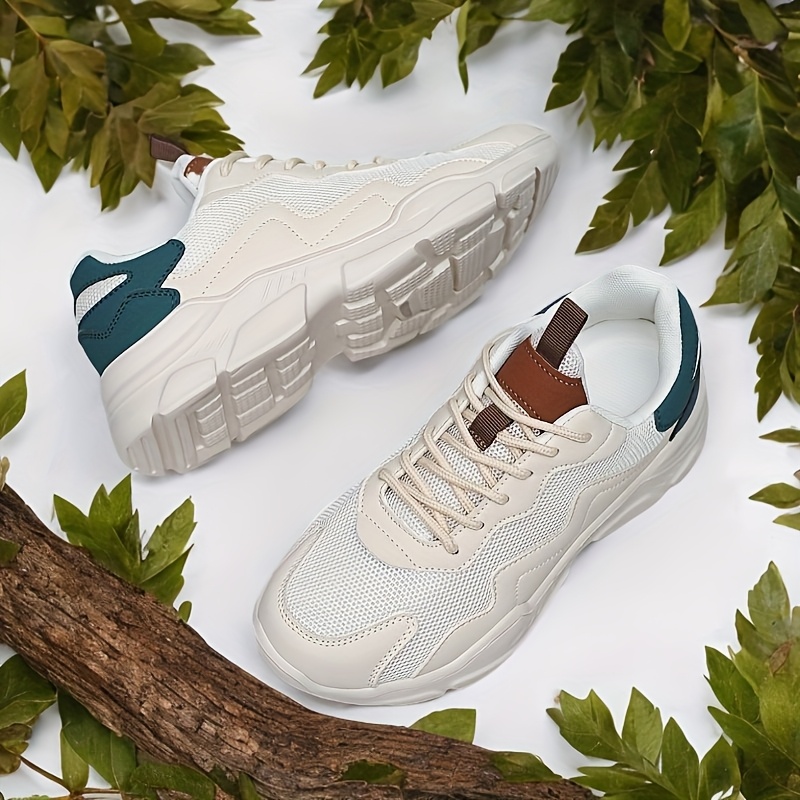 Women'S Breathable Lace-Up Trail Running Shoes - All-Season Outdoor Sports Footwear for Hiking, Trekking, and Running, Featuring a EVA Cushioned Insole, a Fabric Upper, And a Solid Color Design