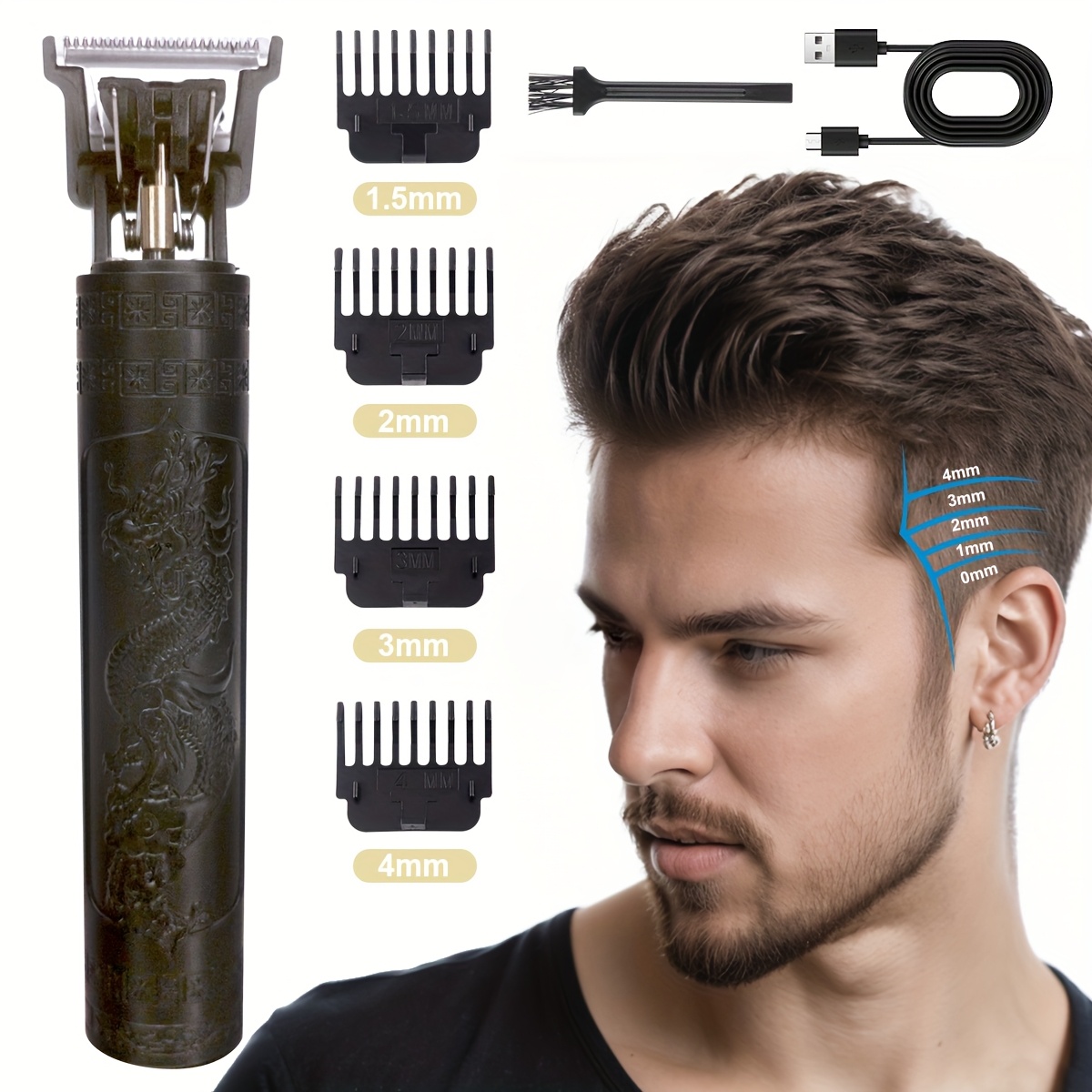 Tiehuzi Electric Shaver and Hair Clipper Combo for Men, Dual-Use Shaving and Haircutting Trimmer, Bald Head Tool