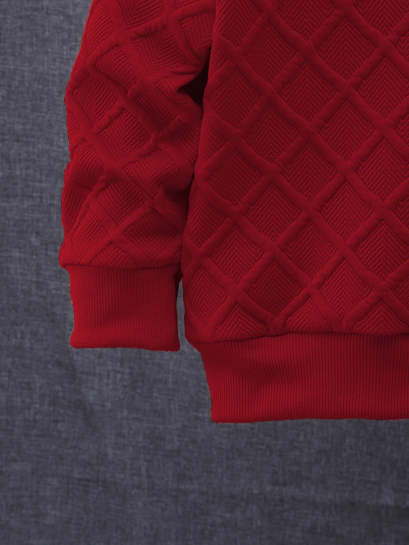 Two-Piece Boys' Youth Textured Fabric King Print Round Neck Long Sleeve Sweatshirt & Elastic Waist Slant Pocket Casual Faux Denim Set for Spring/Autumn, Perfect for Outdoor