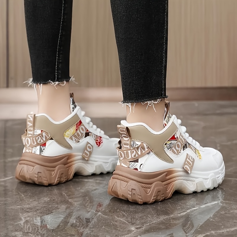 7831 Women's Outdoor Casual Shoes, Versatile Commuter Sneakers, and Leg-lengthening Dad Shoes, Breathable Thick-Sole Sneakers, Lightweight Platform, Campus Wear, Cloud-Soft Sole, Casual Fashion, Vintage Minimalist, Indoor/Outdoor, All-Season Wear