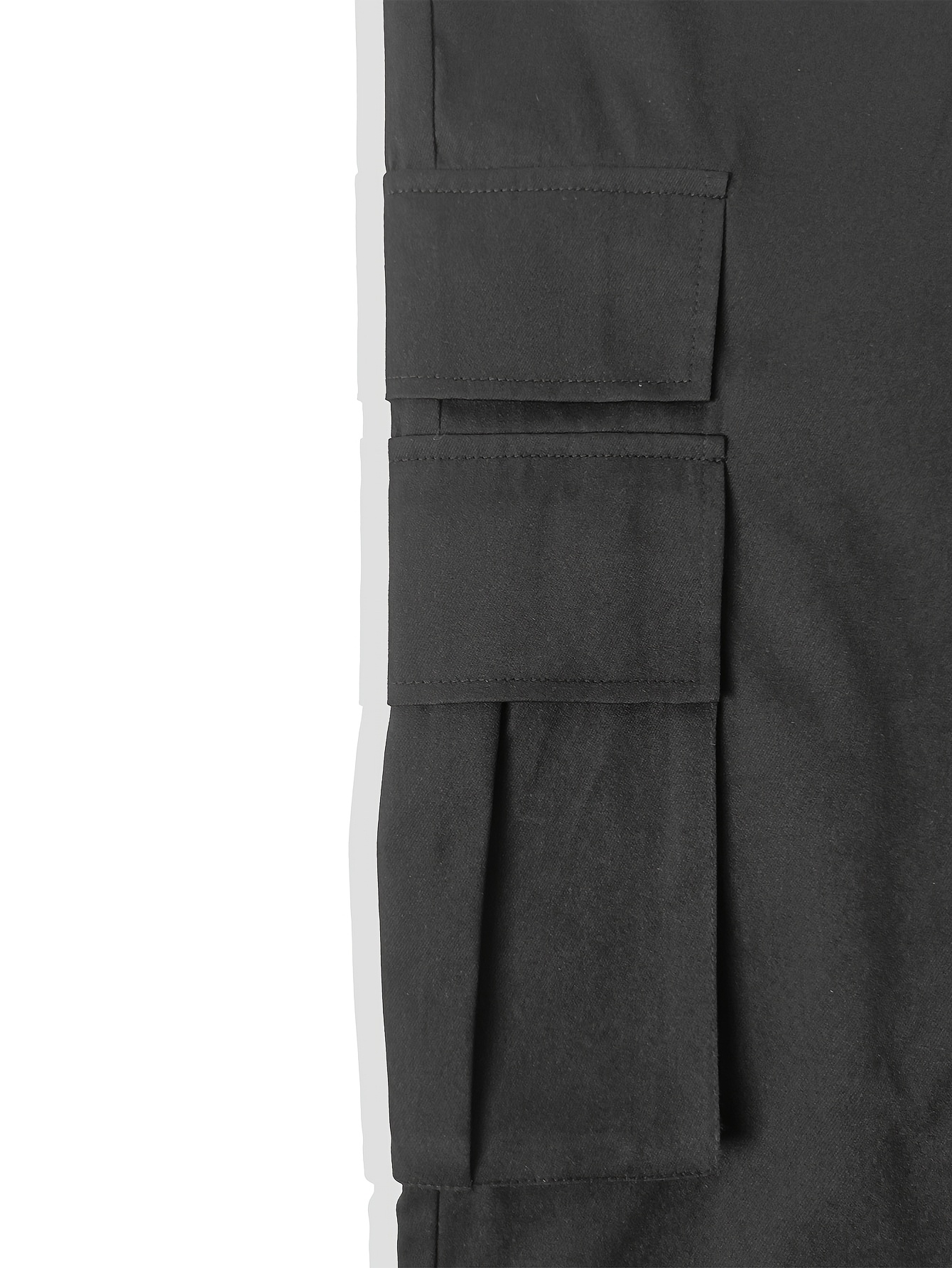 Men'S Casual Solid Color Cargo Pants | Street Style, Non-Stretch Fabric, Regular Length, Drawstring Waist, Ideal for Going Out, Festival Gift