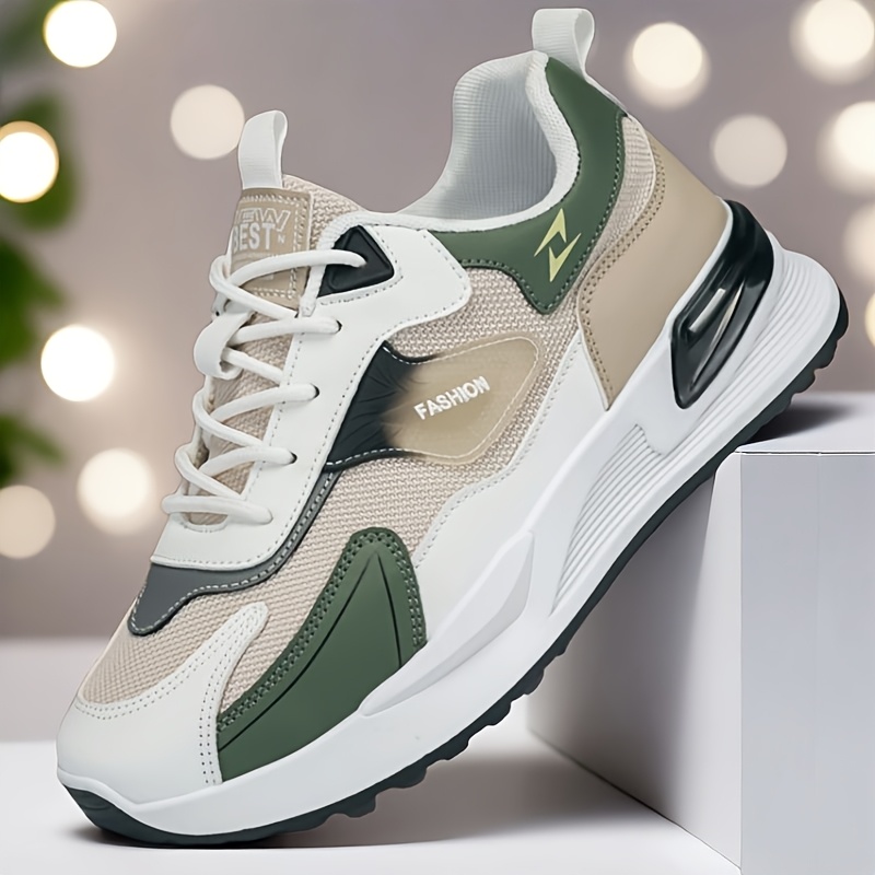 Men's Plus Size Canvas Sneakers - Trendy Casual Running Shoes with Air Cushion, Breathable Fabric Upper, Low-Top Design, and Durable PVC Sole for Casual Attire, Walking, and Skateboarding