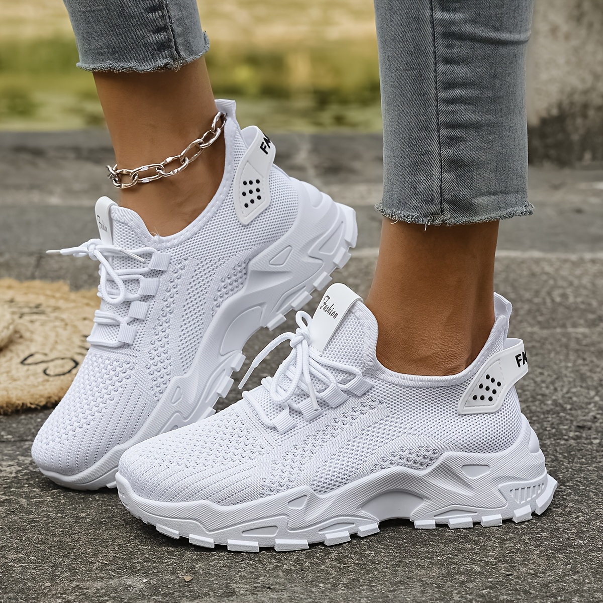 Women'S Light Blue Sneakers - Breathable Sneakers with Cushioned Arch Support, Lace-Up Closure, All-Season Gym, Walking, Everyday Shoes - Lightweight Cushioned Sole for Women, Gym Footwear, Sleek Design, Comfortable Fit, Women