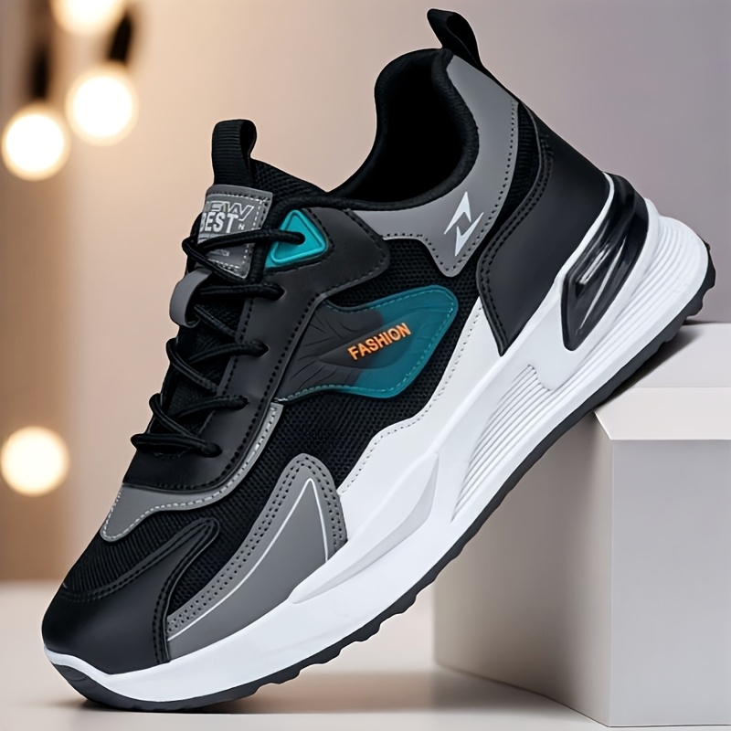 Men's Plus Size Canvas Sneakers - Trendy Casual Running Shoes with Air Cushion, Breathable Fabric Upper, Low-Top Design, and Durable PVC Sole for Casual Attire, Walking, and Skateboarding