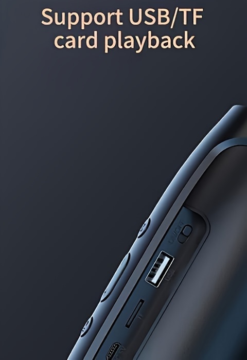 Large Volume Wireless Desktop Speaker with Ambient Light - Stylish Black Design, USB-C Charging, 5W Rated Power, Perfect for Home Office or Living Room Decor, Birthday Gift, 1pc, Speaker for Home Offic