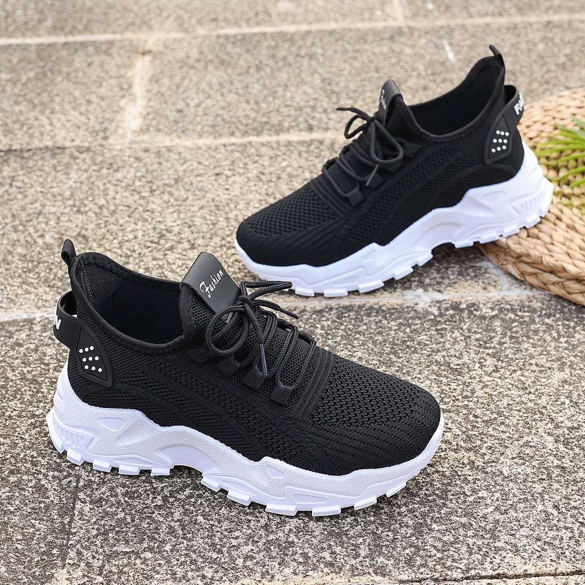 Women's Fashion Breathable Knit Sneakers, New Spring/Autumn Casual Lightweight Soft-Sole Walking Shoes, Comfortable Low-Top Running Shoes for Outdoor Use - Image 18