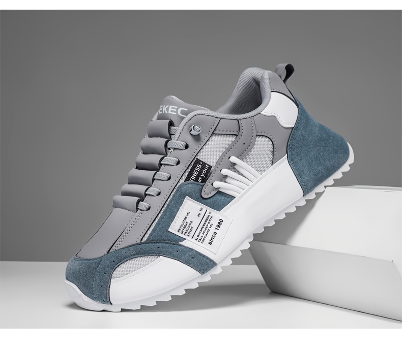 Men's Plus Size Casual Sneakers - Breathable Fabric Low-Top Lace-Up Shoes with PVC Sole, All-Season Versatile Design for Daily Wear & Light Sports, Olive Green & White, Active Lifestyle, Sporty Look, Secure Closure, Athletic Footwear, Everyday Wearers