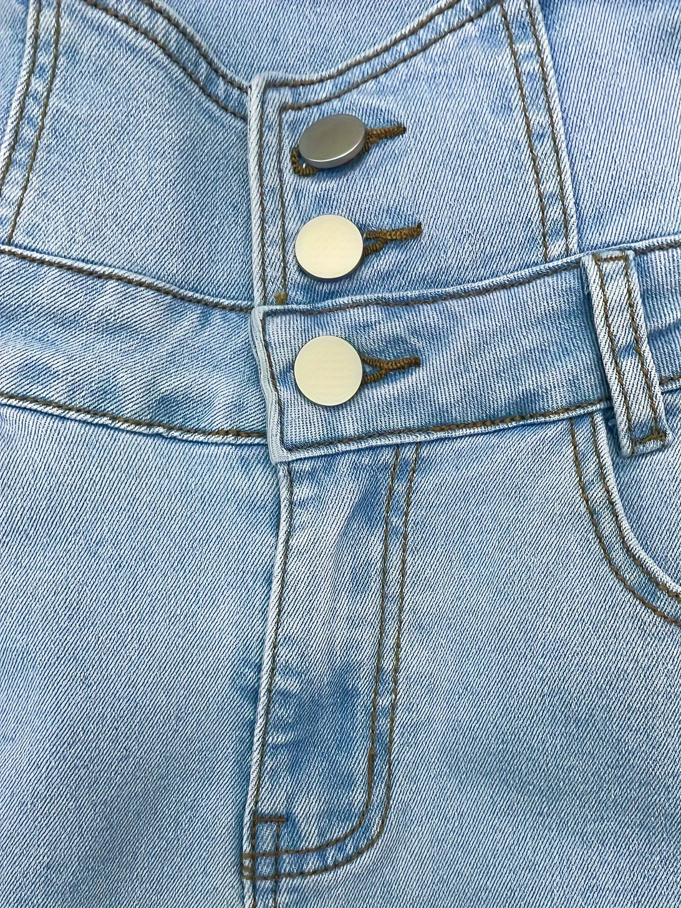 High Waist Women's Ripped Street Style Denim Jeans, Casual Skinny Stretch Trousers For Daily Wear