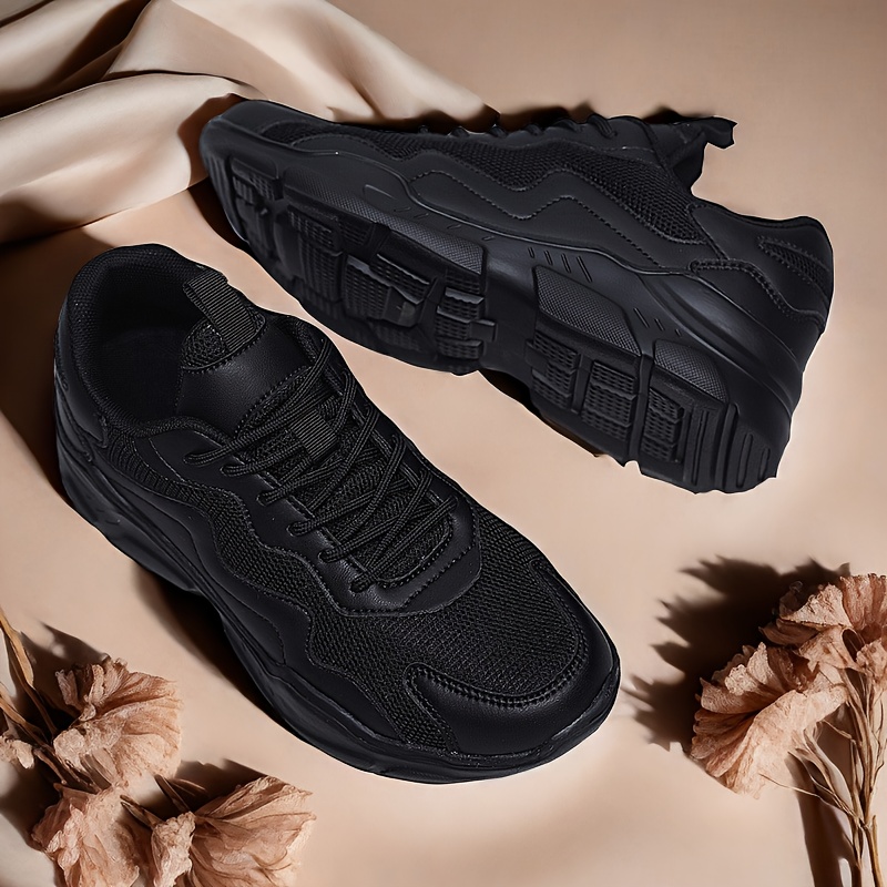 Women'S Breathable Lace-Up Trail Running Shoes - All-Season Outdoor Sports Footwear for Hiking, Trekking, and Running, Featuring a EVA Cushioned Insole, a Fabric Upper, And a Solid Color Design - Image 5