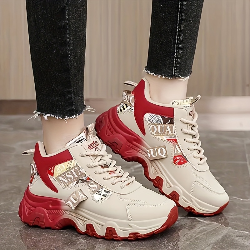 7831 Women's Outdoor Casual Shoes, Versatile Commuter Sneakers, and Leg-lengthening Dad Shoes, Breathable Thick-Sole Sneakers, Lightweight Platform, Campus Wear, Cloud-Soft Sole, Casual Fashion, Vintage Minimalist, Indoor/Outdoor, All-Season Wear