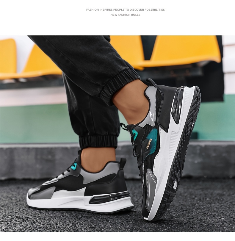 Men's Plus Size Canvas Sneakers - Trendy Casual Running Shoes with Air Cushion, Breathable Fabric Upper, Low-Top Design, and Durable PVC Sole for Casual Attire, Walking, and Skateboarding