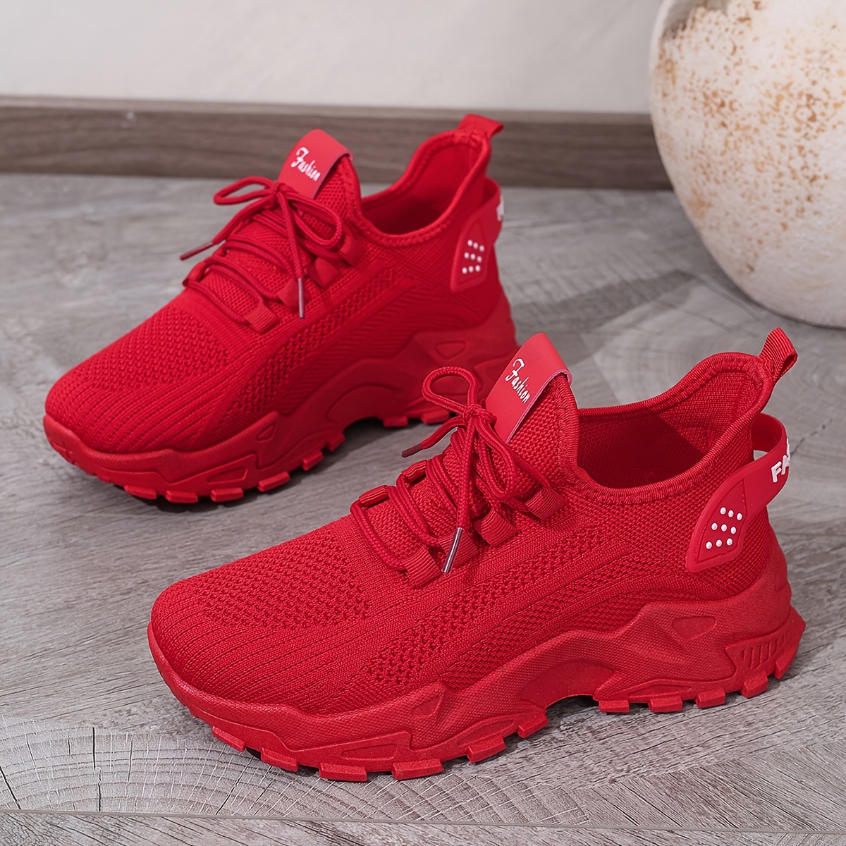 Women's Fashion Breathable Knit Sneakers, New Spring/Autumn Casual Lightweight Soft-Sole Walking Shoes, Comfortable Low-Top Running Shoes for Outdoor Use