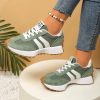 Women's Sneakers, Lightweight All-Season Outdoor Hiking, Breathable Fabric Upper, Cushioned Rubber Sole, All-Terrain Traction, for Walking Gym, Comfortable & Durable, Striped