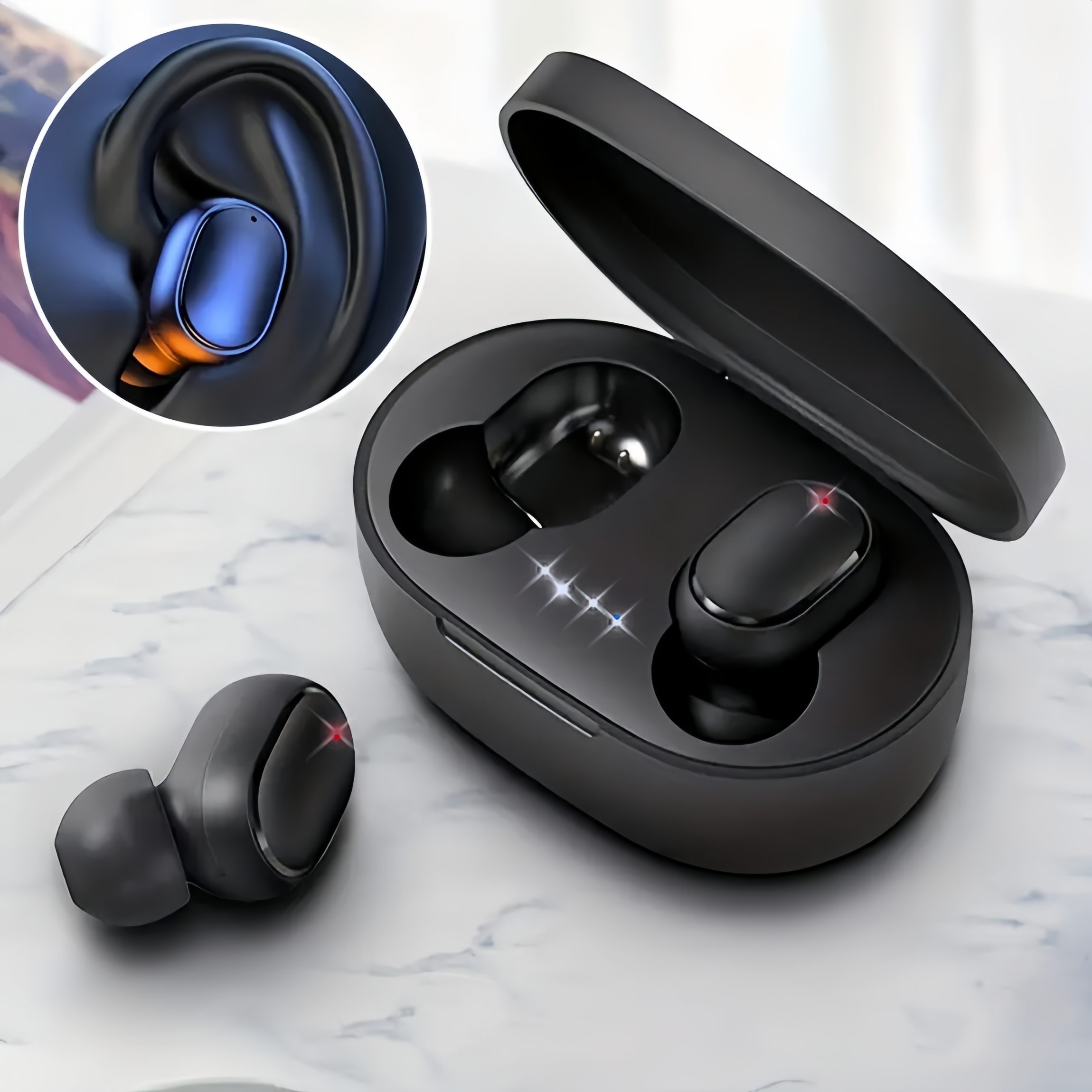 New A6S Wireless Earbuds with Long Battery Life, High Sound Quality, Noise Cancellation, Stylish and Compact Design for Listening to Music, Outdoor Sports, Hiking, and Running, Wireless Wireless Earbuds, Under Desk Keyboard Tray, Premium Material, Lightweight Build, Hiking Earbuds, Mini Earphones, Best for Gifts