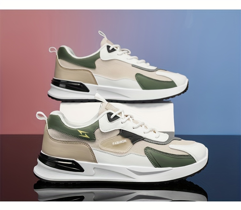 Men's Plus Size Canvas Sneakers - Trendy Casual Running Shoes with Air Cushion, Breathable Fabric Upper, Low-Top Design, and Durable PVC Sole for Casual Attire, Walking, and Skateboarding