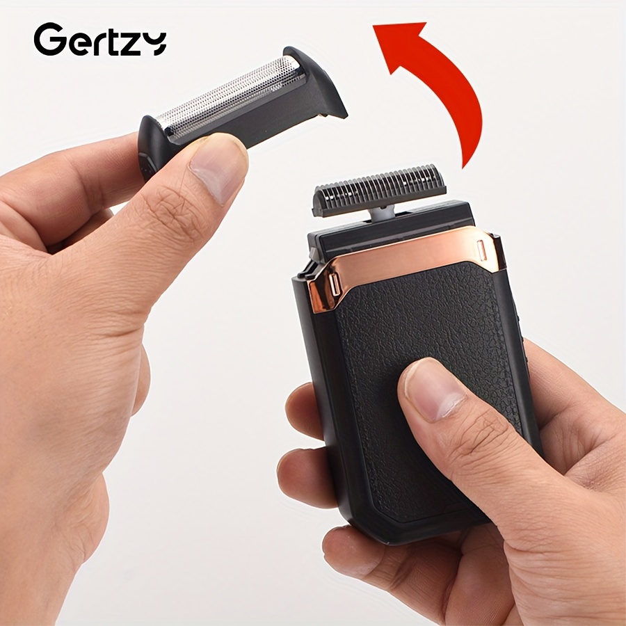 GERTZY Men's Corded/Electric Shaver - Rechargeable Corded- Foil Shaver with Brush, Long-Lasting, Portable Razor Suitable for Home & Travel, Ideal for Christmas & Father's Day Gifts (Men's Grooming)