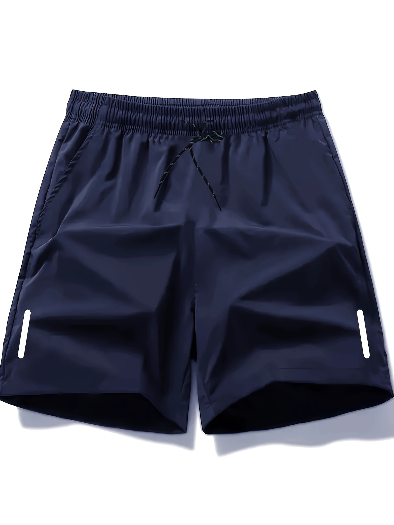 [Breathable Athletic Shorts] 3pcs Men's Athletic Shorts with Pockets - Breathable, Quick-Dry & Lightweight Fabric, Loose Fit, Elastic Drawstring Waist, Solid Colors (Green, Navy Blue, Black) for Gym, Training & Casual Wear, Geometric Pattern Design | Moisturewicking Fabric