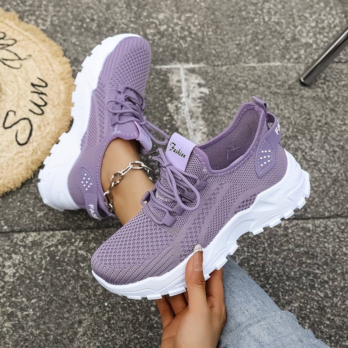 Women'S Light Blue Sneakers - Breathable Sneakers with Cushioned Arch Support, Lace-Up Closure, All-Season Gym, Walking, Everyday Shoes - Lightweight Cushioned Sole for Women, Gym Footwear, Sleek Design, Comfortable Fit, Women