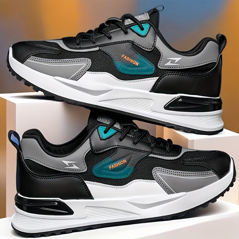 Men's Plus Size Canvas Sneakers - Trendy Casual Running Shoes with Air Cushion, Breathable Fabric Upper, Low-Top Design, and Durable PVC Sole for Casual Attire, Walking, and Skateboarding - Image 5