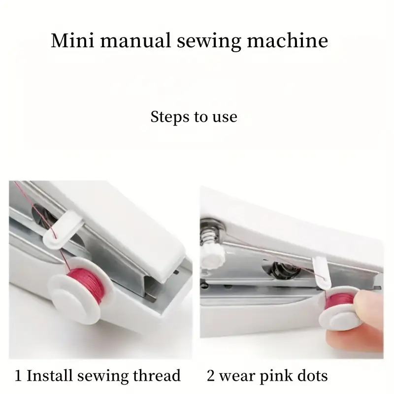 Portable Mini Sewing Machine - Handheld Manual Sewing Machine with 14 Freebies, No Power Needed, Compact Design for Home & Travel, Ideal for Small Tailors, Sewing Accessories, Sewing Machine Portable, Sewing Machine for Beginners, Sewing Machine, Portable Sewing Machine, Hand Sewing Machine By Singer, Mini Portable Sewing Machine, Sewing Machine With Good Quality