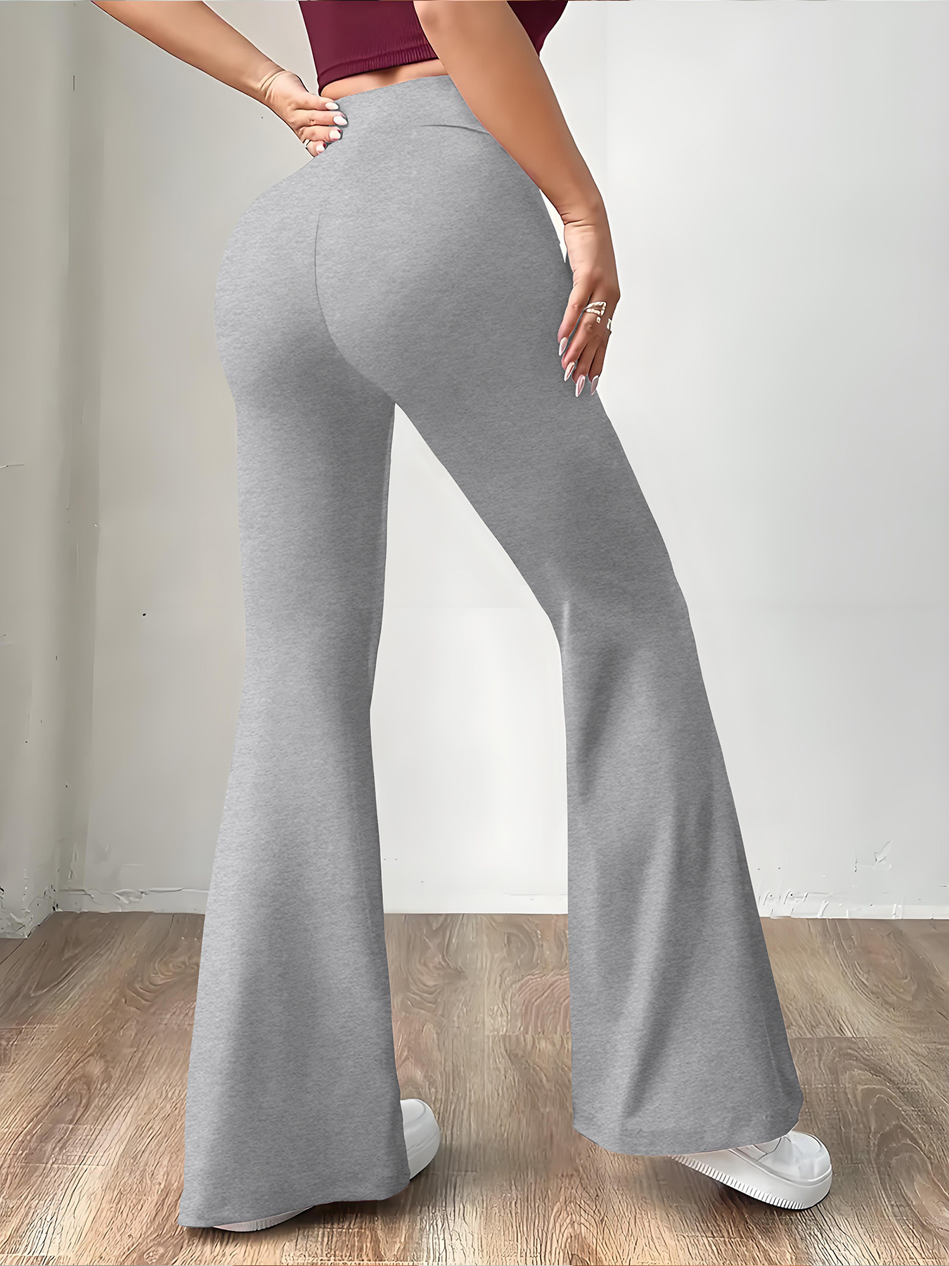 2026 Spring Women'S Symmetrical Striped Print | Comfortable Casual Regular Fit Straight-Leg Pants with Drawstring Waist