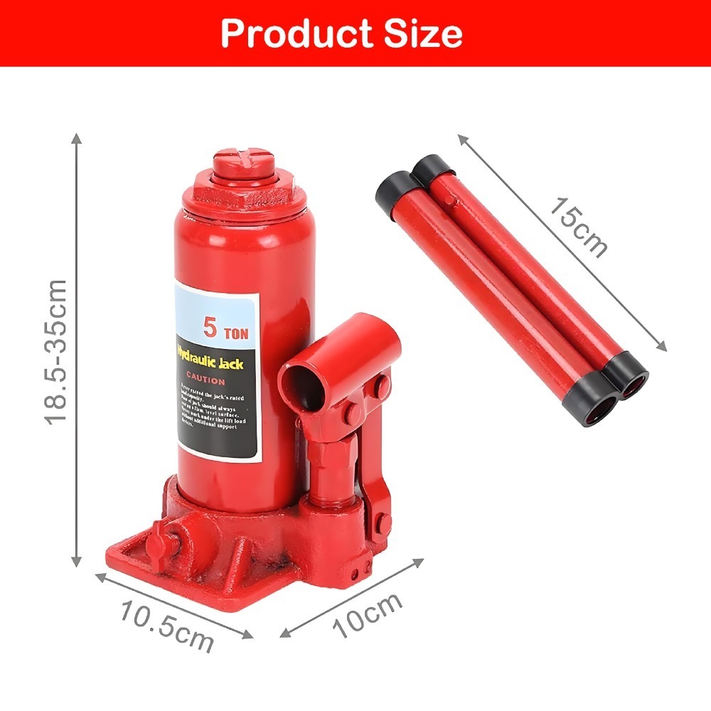 5-ton 5T bottle jack, portable hydraulic jack suitable for cars, compact car lift for roadside maintenance, used in garages, SUV