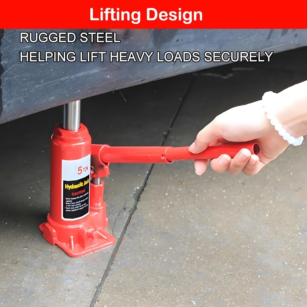 5-ton 5T bottle jack, portable hydraulic jack suitable for cars, compact car lift for roadside maintenance, used in garages, SUV