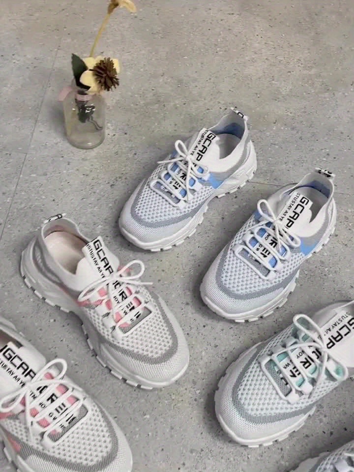 Women's Casual Thick-Sole Sneakers, Breathable Tennis Shoes with Laces for Outdoor Wear, Comfortable Low-Top Athletic Footwear - Image 9