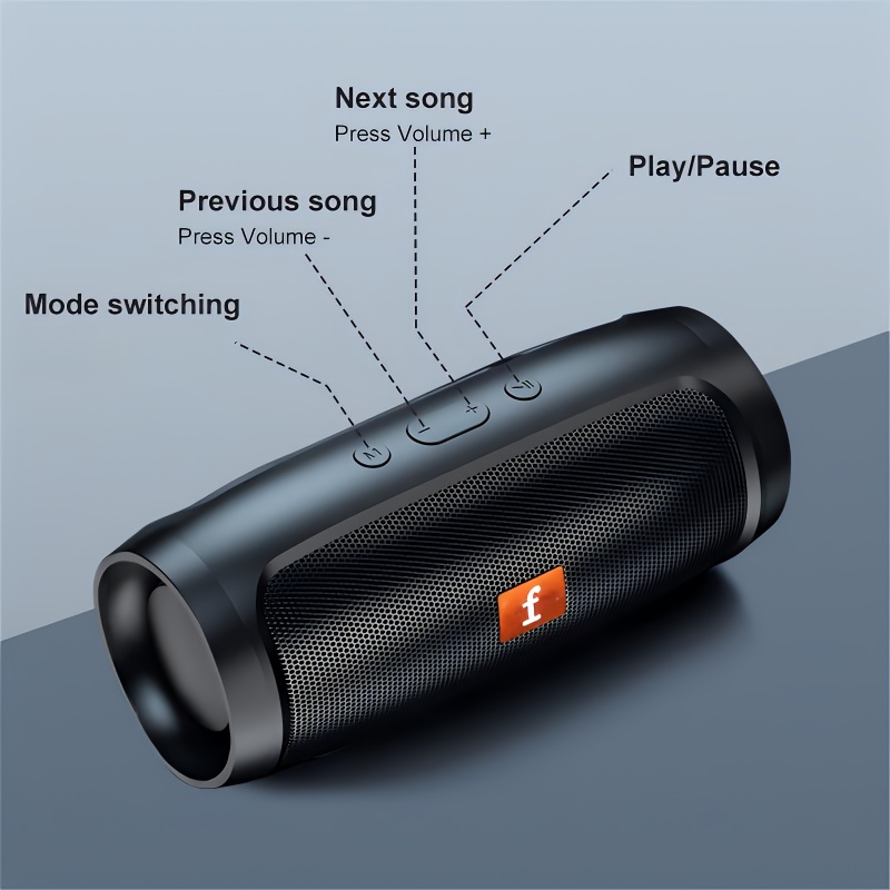 Portable Wireless Speaker with Long Battery Life, Stereo Sound, USB-C Charging, Compact Design for Tablets, Phones, Computers, Android Devices - Ideal Gift for Thanksgiving, Halloween, Christmas