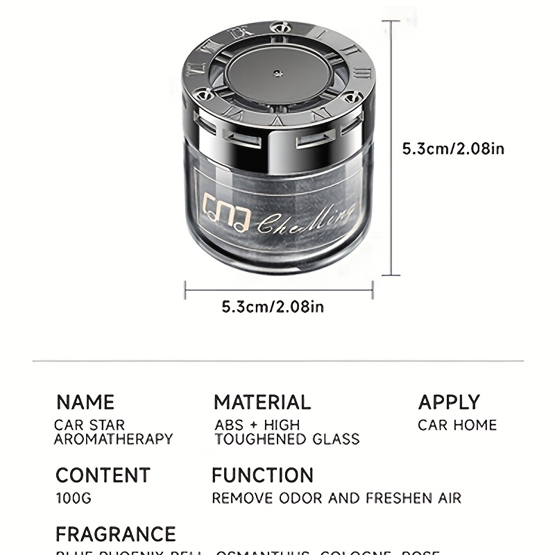 Air Freshener, Long-Lasting Fragrance, Solid Scent Balm for Men and Women, In- Odor Eliminator, Automotive Ornament