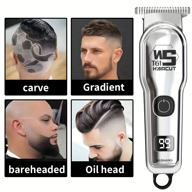 Electric Hair Clipper for Home Use, Electric Razor, Carving Trimmer, Bald Head Tool, Electric Shaver for Adults, Includes Four Combs, USB Rechargeable, Perfect Haircutting Tool