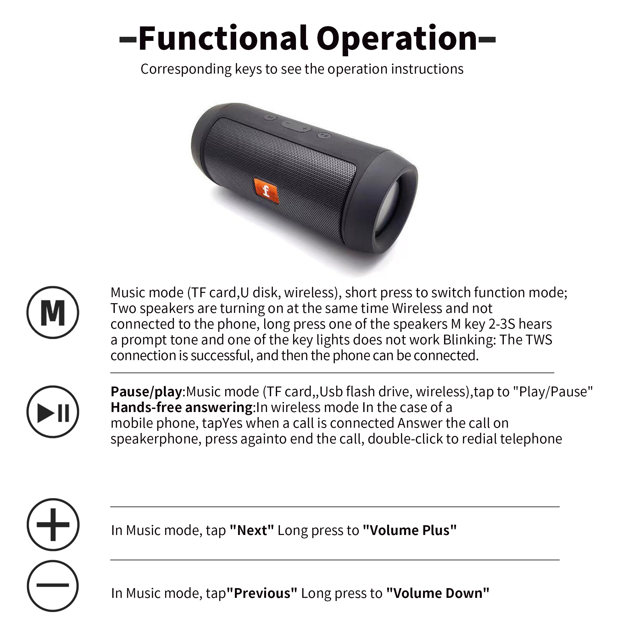 Portable Wireless Speaker with Long Battery Life, Stereo Sound, USB-C Charging, Compact Design for Tablets, Phones, Computers, Android Devices - Ideal Gift for Thanksgiving, Halloween, Christmas