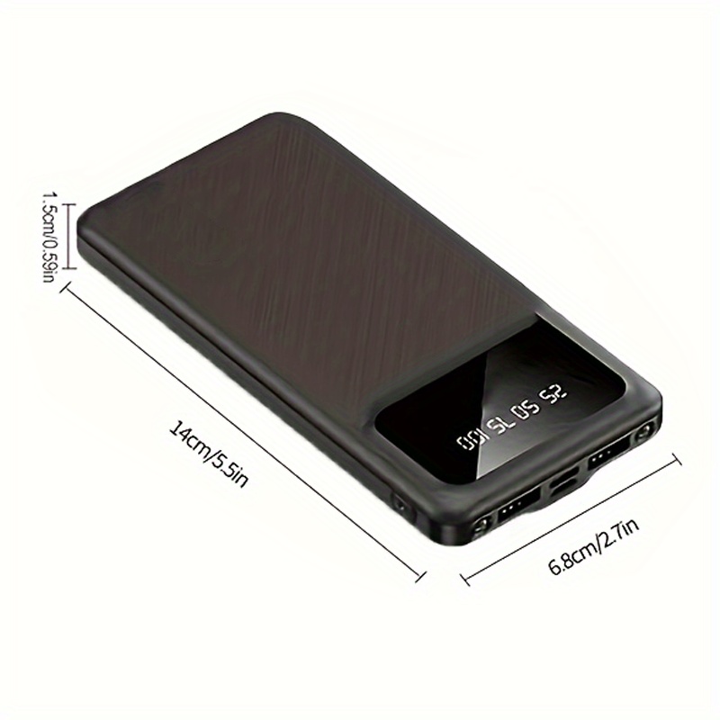 10000/20000mAh Large Capacity Portable Power Bank, Suitable For Charging Android Electronics/ Mobile Phone Devices, Equipped With LED Display/ Dual Output Ports/ Multiple Colors To Choose From