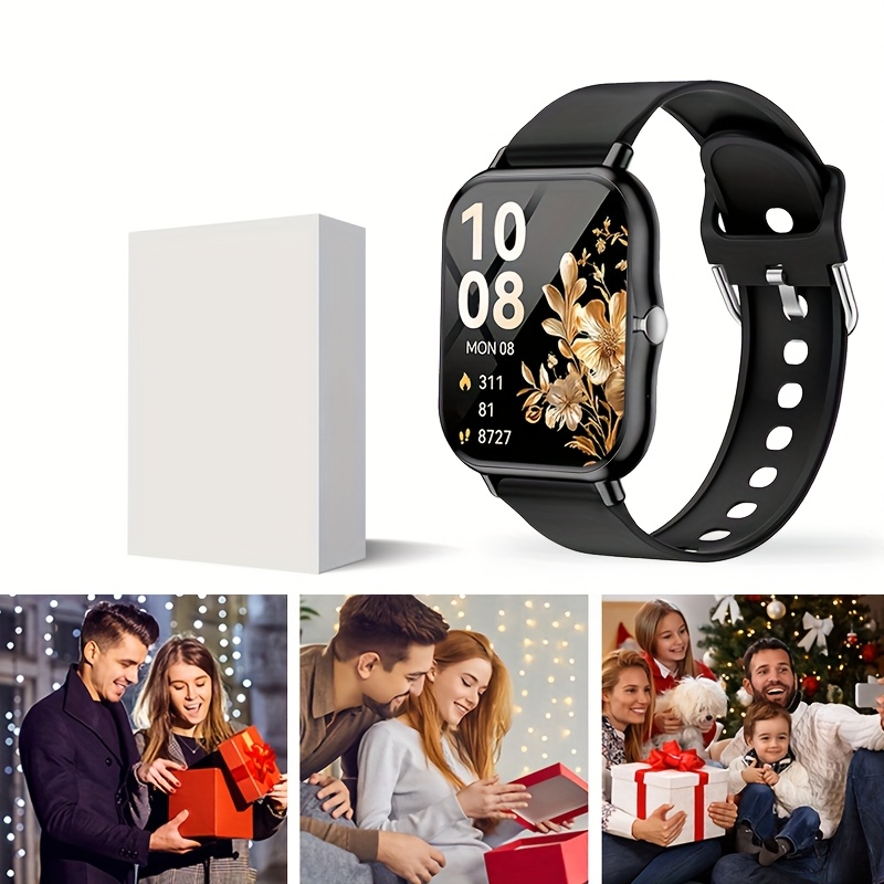 Unisex Smart Watch Compatible for Android/iPhone - Wireless Smartwatch with Touchscreen, Alloy Metal Case, 100+ Modes, Phone Calls, Compatible for iPhone & Android Systems - Ideal Smartwatch Gift for Men & Women