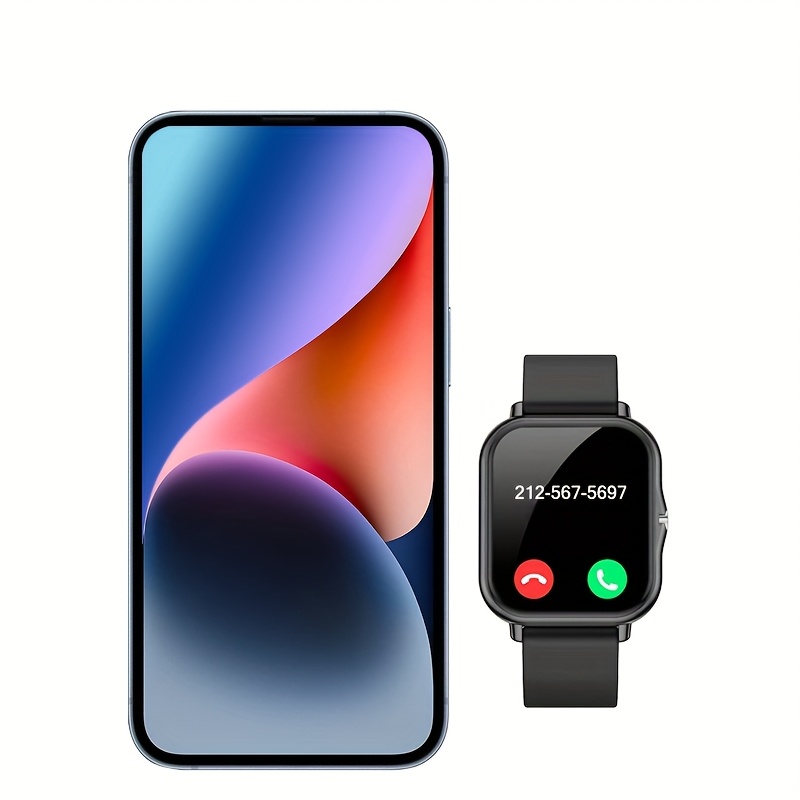 Unisex Smart Watch Compatible for Android/iPhone - Wireless Smartwatch with Touchscreen, Alloy Metal Case, 100+ Modes, Phone Calls, Compatible for iPhone & Android Systems - Ideal Smartwatch Gift for Men & Women