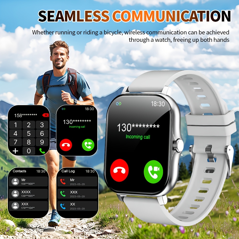 Newly Upgraded 1.83-Inch Large Screen Smartwatch, Call/Answer Calls, Remote Photo Capture, Step & Calorie Tracking with 100+ Sports Modes – The Perfect Gift for Halloween and Christmas to Enhance Your Loved Ones' Fitness Journey