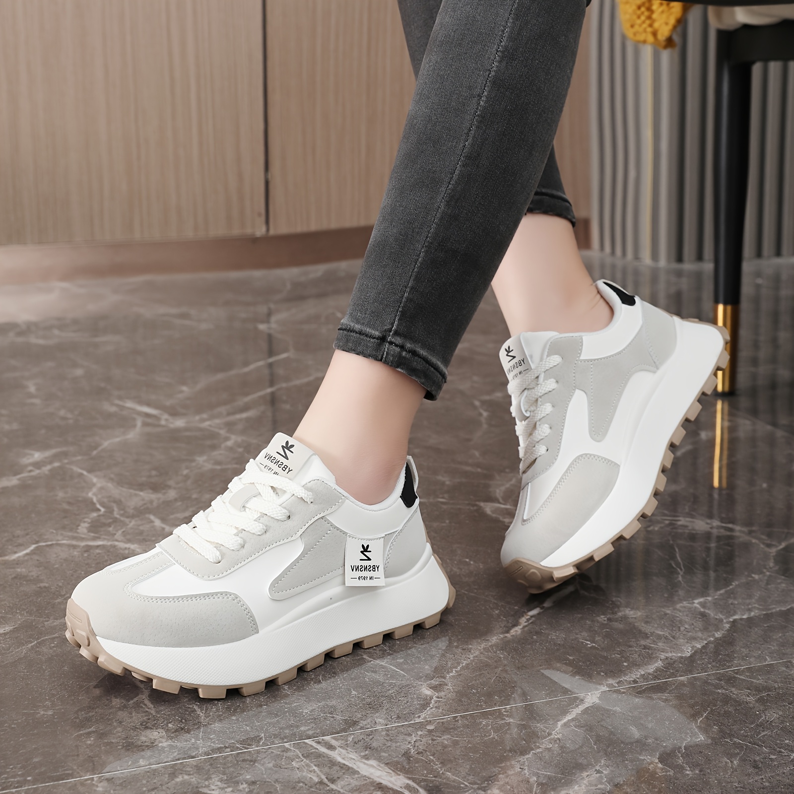 Women'S Lightweight Running Shoes - All-Season Gym, Jogging, Walking - Cushioned Arch Support & Traction - Color Options - Synthetic Upper & PVC Sole, Jogging Footwear, Sleek Sporty Design, Gym Footwear, Sporty Style, Comfortable Fit