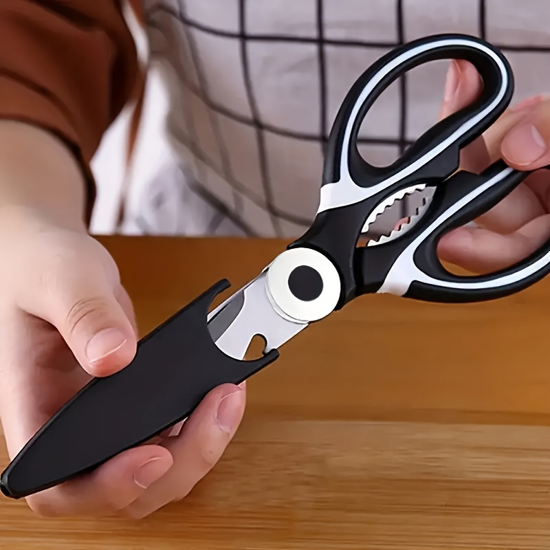 [Heavy Duty Kitchen Scissors] Heavy Duty Kitchen Scissors - 1pc Professional Chef Shears with Sharp Blades, Forged Construction | Cuts Through Chicken Bones, Meat, Pizza, Salad, Duck - Ideal for Home, Restaurant, BBQ, and Catering Use - Durable Food-Safe Steel Construction, Ergonomic Grip, Sturdy Handle Design, Multifunctional Tool, Highquality Blades