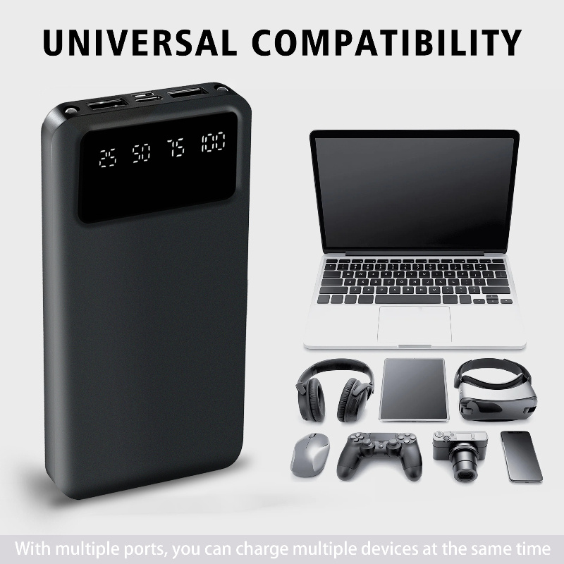 10000/20000mAh Large Capacity Portable Power Bank, Suitable For Charging Android Electronics/ Mobile Phone Devices, Equipped With LED Display/ Dual Output Ports/ Multiple Colors To Choose From - Image 9