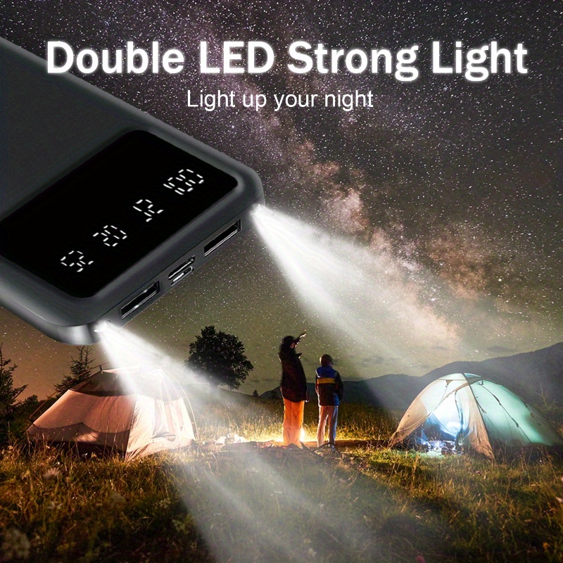10000/20000mAh Large Capacity Portable Power Bank, Suitable For Charging Android Electronics/ Mobile Phone Devices, Equipped With LED Display/ Dual Output Ports/ Multiple Colors To Choose From - Image 10